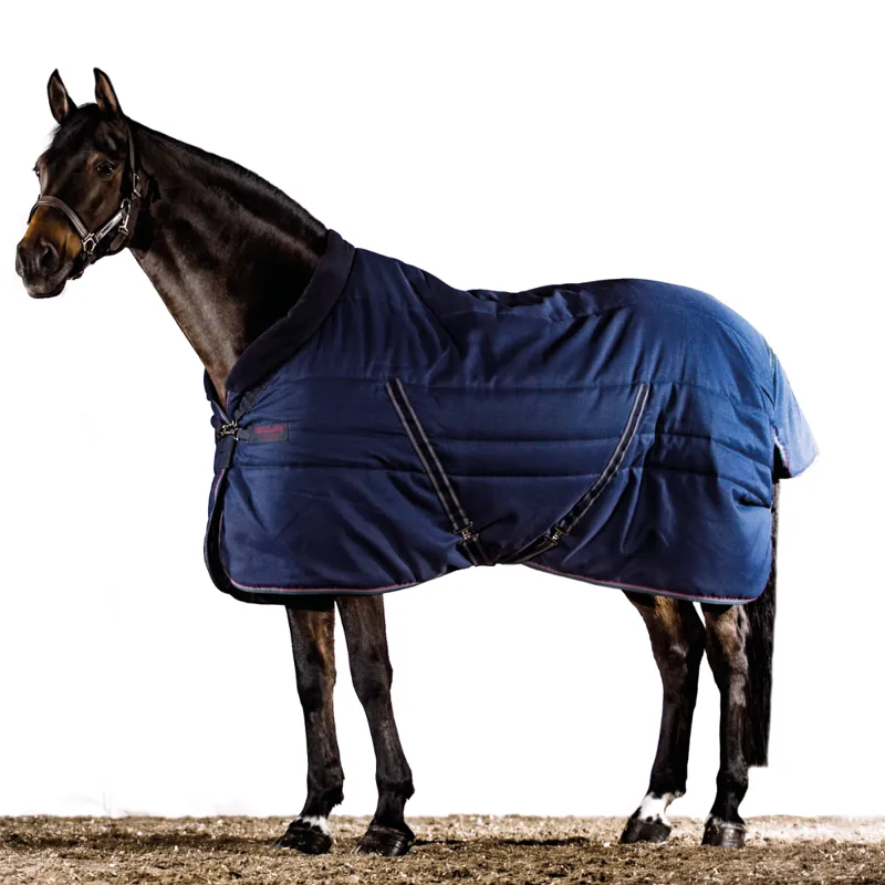 Horseware Rambo Cosy Stable Rug 100g - Navy/Burgundy/Teal/Navy